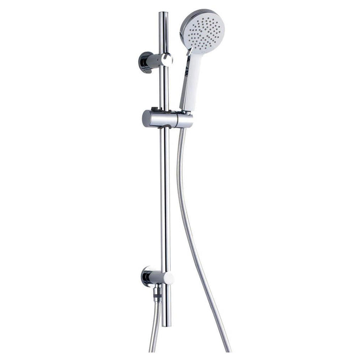 The White Space Slide Rail Kit Roud Head - Includes Wall Integrated Outlet - Unbeatable Bathrooms