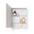 550mm Slimline Bathroom Mirror Cabinet - Oyster White - Unbeatable Bathrooms
