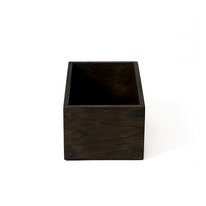 Wooden Bathroom Storage Box Mezza - Dark Oak - Unbeatable Bathrooms