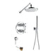 Flova XL Thermostatic 3-Outlet Shower Valve with Fixed Head, Handshower Kit and Bath Overflow Filler - Unbeatable Bathrooms