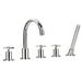 Flova XL 5-Hole Deck Mounted Bath and Shower Mixer with Shower Set - Unbeatable Bathrooms