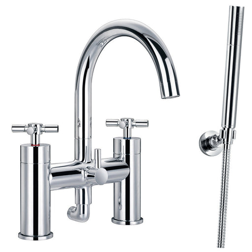 Flova XL 2-Hole Deck Mounted Bath and Shower Mixer with Shower Set - Unbeatable Bathrooms