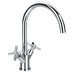 Flova XL Cross Handle Swivel Spout Kitchen Mixer - Unbeatable Bathrooms