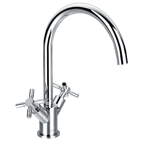 Flova XL Cross Handle Swivel Spout Kitchen Mixer - Unbeatable Bathrooms