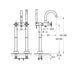 Flova XL Floorstanding Bath and Shower Mixer with Shower Set - Unbeatable Bathrooms