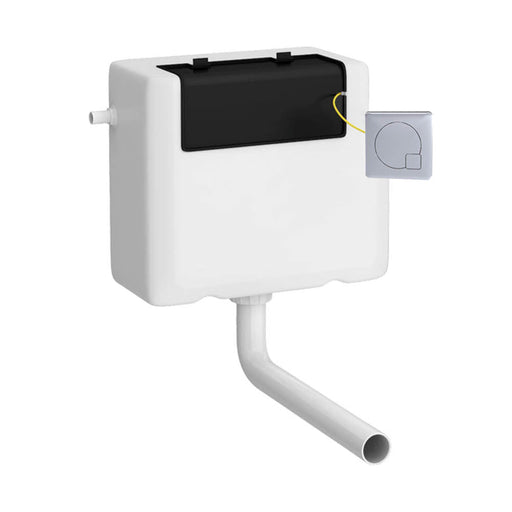 Nuie Universal Access Concealed Toilet Cistern with Square Flush Plate and Side Inlet - Unbeatable Bathrooms