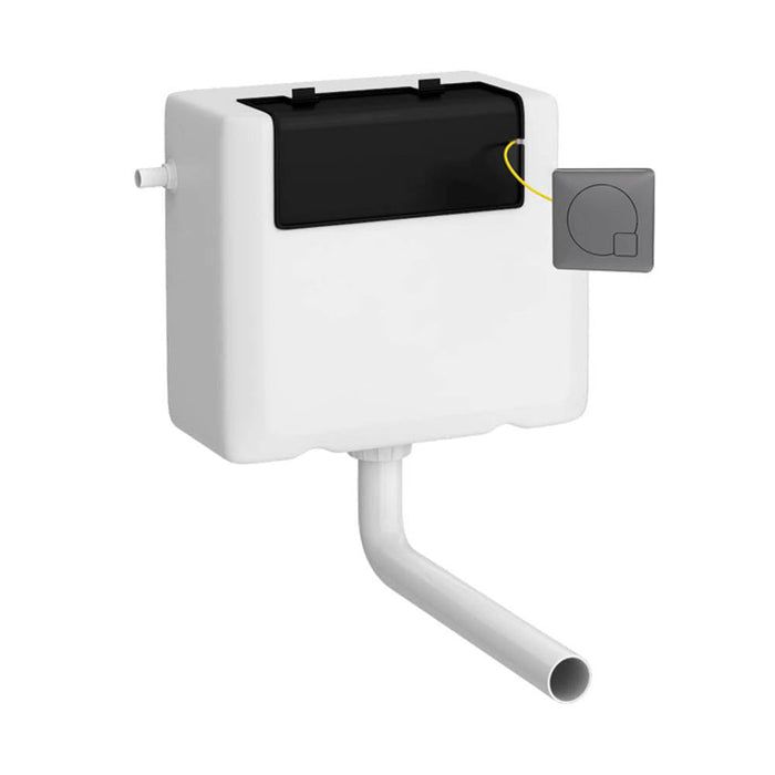 Nuie Universal Access Concealed Toilet Cistern with Square Flush Plate and Side Inlet - Unbeatable Bathrooms