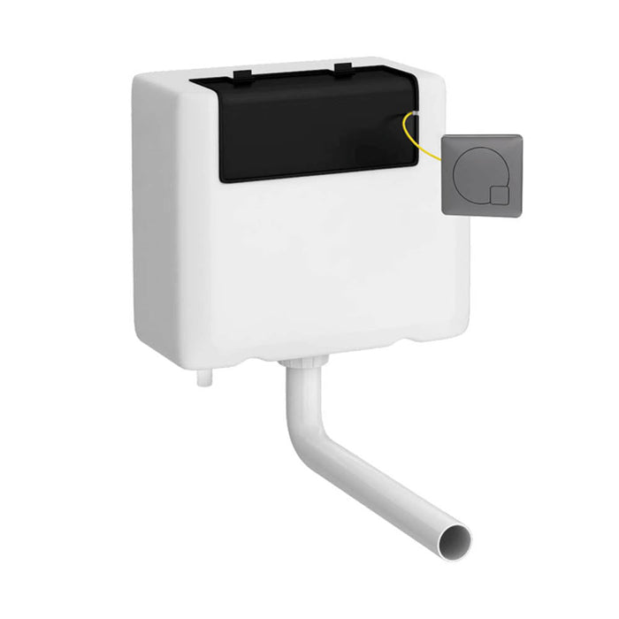 Nuie Universal Access Concealed Toilet Cistern with Square Flush Plate and Bottom Inlet - Unbeatable Bathrooms