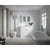 Nuie York 2 Door Floor Standing Vanity Unit with Black Marble Top & 3 Tap Hole Basin - Unbeatable Bathrooms