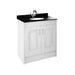 Nuie York 2 Door Floor Standing Vanity Unit with Black Marble Top & 1 Tap Hole Basin - Unbeatable Bathrooms