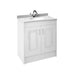 Nuie York 2 Door Floor Standing Vanity Unit with White Marble Top & 1 Tap Hole Basin - Unbeatable Bathrooms