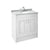 Nuie York 2 Door Floor Standing Vanity Unit with Grey Marble Top & 1 Tap Hole Basin - Unbeatable Bathrooms