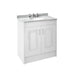 Nuie York 2 Door Floor Standing Vanity Unit and Grey Marble with Round 3 Tap Hole Ceramic Bowl - Unbeatable Bathrooms