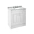 Nuie York 2 Door Floor Standing Vanity Unit with Grey Marble Top & 3 Tap Hole Basin - Unbeatable Bathrooms