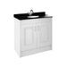 Nuie York 2 Door Floor Standing Vanity Unit with Black Marble Top & 1 Tap Hole Basin - Unbeatable Bathrooms