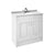 Nuie York 2 Door Floor Standing Vanity Unit with White Marble Top & 1 Tap Hole Basin - Unbeatable Bathrooms