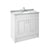 Nuie York 2 Door Floor Standing Vanity Unit with Grey Marble Top & 1 Tap Hole Basin - Unbeatable Bathrooms