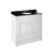 Nuie York 2 Door Floor Standing Vanity Unit with Black Marble Top & 3 Tap Hole Basin - Unbeatable Bathrooms
