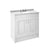 Nuie York 2 Door Floor Standing Vanity Unit with White Marble Top & 3 Tap Hole Basin - Unbeatable Bathrooms