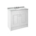 Nuie York 2 Door Floor Standing Vanity Unit and Grey Marble with Round 3 Tap Hole Ceramic Bowl - Unbeatable Bathrooms
