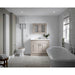 Nuie York 2 Door Floor Standing Vanity Unit with White Marble Top & 1 Tap Hole Basin - Unbeatable Bathrooms
