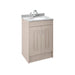 Nuie York 2 Door Floor Standing Vanity Unit and Grey Marble with Round Ceramic Bowl - Unbeatable Bathrooms