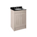 Nuie York 2 Door Floor Standing Vanity Unit and Black Marble with Round 3 Tap Hole Ceramic Bowl - Unbeatable Bathrooms