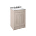 Nuie York 2 Door Floor Standing Vanity Unit and White Marble with Round 3 Tap Hole Ceramic Bowl - Unbeatable Bathrooms