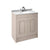 Nuie York 2 Door Floor Standing Vanity Unit with White Marble Top & 1 Tap Hole Basin - Unbeatable Bathrooms