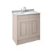 Nuie York 2 Door Floor Standing Vanity Unit with Grey Marble Top & 1 Tap Hole Basin - Unbeatable Bathrooms