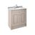 Nuie York 2 Door Floor Standing Vanity Unit with Grey Marble Top & 1 Tap Hole Basin - Unbeatable Bathrooms