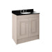 Nuie York 2 Door Floor Standing Vanity Unit and Black Marble with Round 3 Tap Hole Ceramic Bowl - Unbeatable Bathrooms