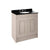 Nuie York 2 Door Floor Standing Vanity Unit and Black Marble with Round 3 Tap Hole Ceramic Bowl - Unbeatable Bathrooms