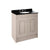 Nuie York 2 Door Floor Standing Vanity Unit with Black Marble Top & 3 Tap Hole Basin - Unbeatable Bathrooms