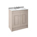 Nuie York 2 Door Floor Standing Vanity Unit and White Marble with Round 3 Tap Hole Ceramic Bowl - Unbeatable Bathrooms