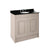 Nuie York 2 Door Floor Standing Vanity Unit with Black Marble Top & 3 Tap Hole Basin - Unbeatable Bathrooms