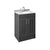 Nuie York 2 Door Floor Standing Vanity Unit and Grey Marble with Round Ceramic Bowl - Unbeatable Bathrooms