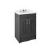 Nuie York 2 Door Floor Standing Vanity Unit with 3 Tap Hole Ceramic Basin - Unbeatable Bathrooms