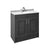Nuie York 2 Door Floor Standing Vanity Unit with White Marble Top & 1 Tap Hole Basin - Unbeatable Bathrooms