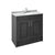 Nuie York 2 Door Floor Standing Vanity Unit with Grey Marble Top & 1 Tap Hole Basin - Unbeatable Bathrooms