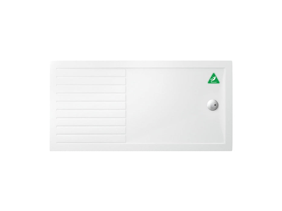 Britton 1600mm Walk-In Anti-Bac & Anti-Slip Rectangle Shower Tray - Unbeatable Bathrooms