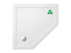 Britton 1200mm Anti-Bac & Anti-Slip Offset Pentagon Shower Tray - Unbeatable Bathrooms