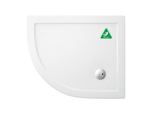 Britton 1200mm Anti-Bac & Anti-Slip Offset Quadrant Shower Tray - Unbeatable Bathrooms