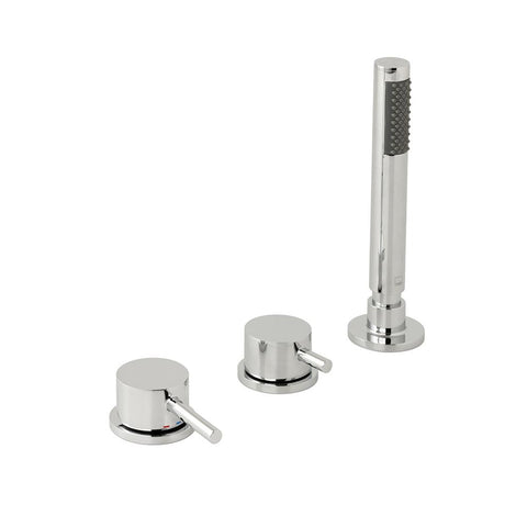 Vado Zoo 3 Hole Bath Shower Mixer Single Lever Deck Mounted without Spout - Unbeatable Bathrooms