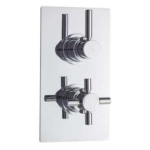 Hudson Reed Twin Thermostatic Shower Valve with Diverter - Unbeatable Bathrooms