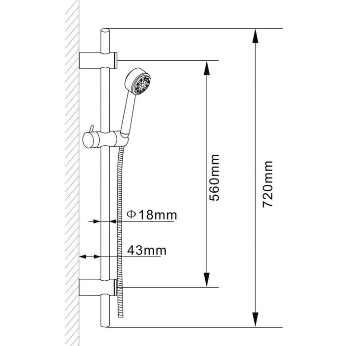 Hudson Reed Multi Function Water Saving Shower Kit - Unbeatable Bathrooms
