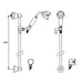 Hudson Reed Traditional Black Slider Rail Kit - Unbeatable Bathrooms