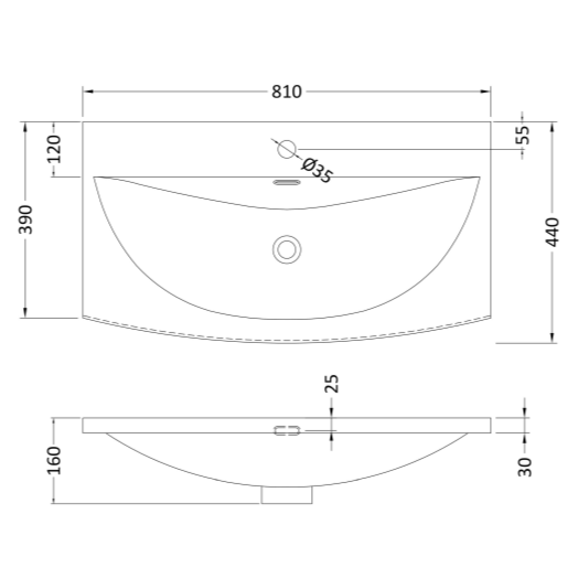 Nuie Deco 800mm Wall Hung 2 Drawer Fluted Vanity Unit & Basin - Satin Green - Unbeatable Bathrooms