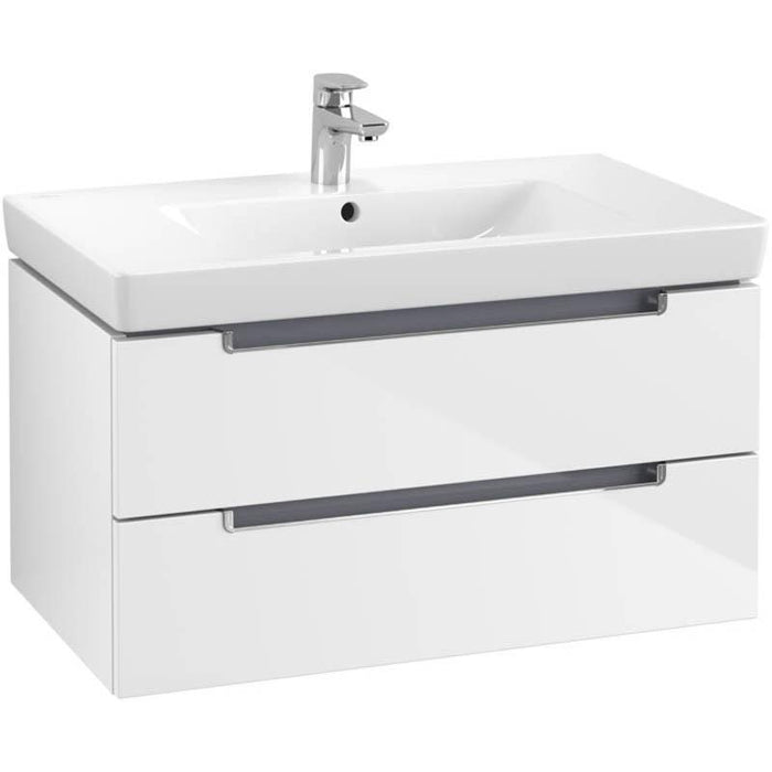 Villeroy & Boch Subway 2.0 800mm Vanity Unit - Wall Hung 2 Drawer Unit - Unbeatable Bathrooms