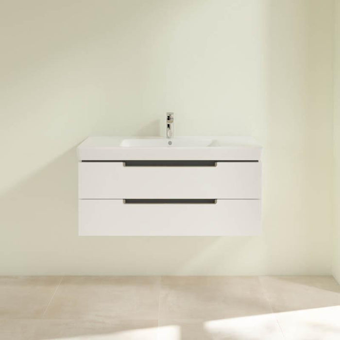 Villeroy & Boch Subway 2.0 1000mm Vanity Unit - Wall Hung 2 Drawer Unit - Unbeatable Bathrooms
